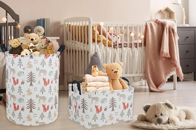 Essme Rectangular Kids Basket, Animal Storage Basket - Image 4