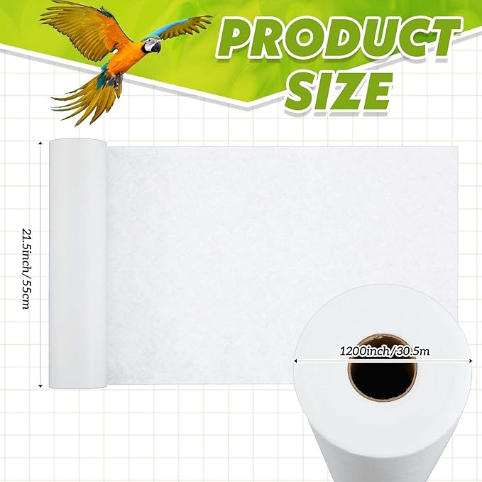 Drydiet 100 ft x 11 Inch Bird Cage Liner Disposable Cages Cushion Pad Mat - Image 2