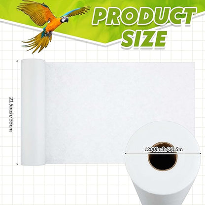 Drydiet 100 ft x 11 Inch Bird Cage Liner Disposable Cages Cushion Pad Mat - Image 2