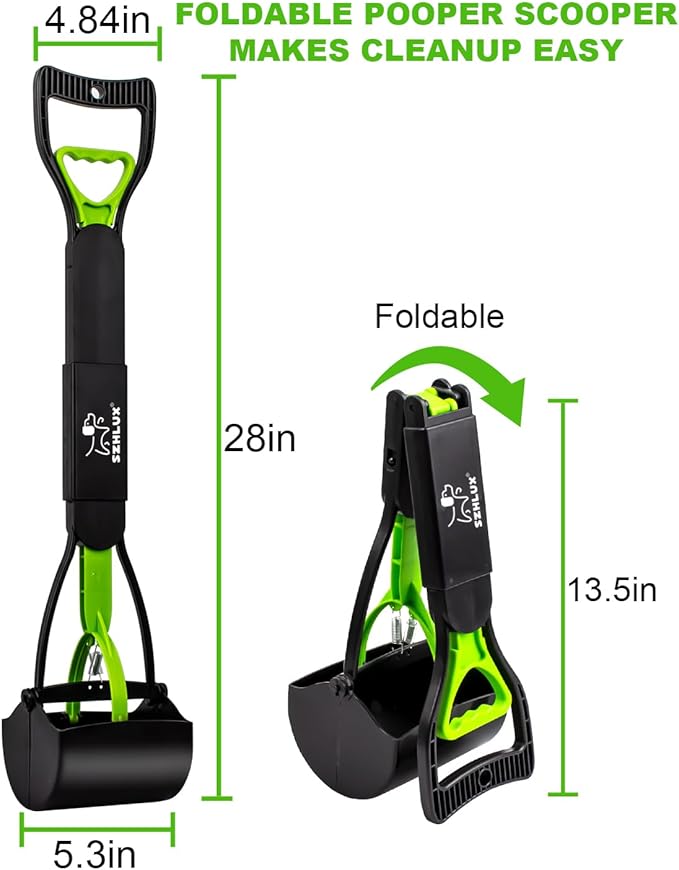 SZHLUX 28" Pooper Scooper, Foldable Dog Pooper Scooper - Image 4