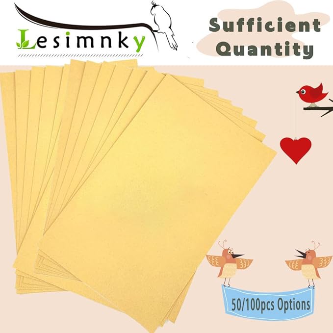 Bird Cage Liner 50-Pack 17” x 11” Gravel Paper Cuttable Pet Sandpaper Special - Image 5
