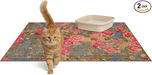 Lovewag Pets Cat Litter Box Mats 2 Pack by Lovewag