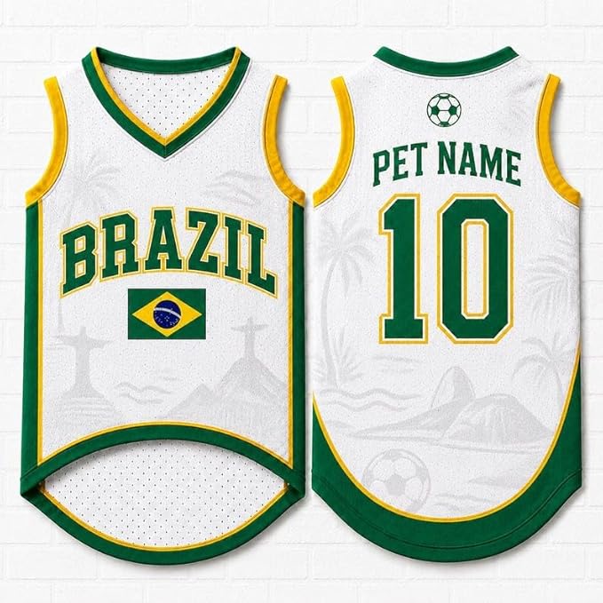 V-DECORPARKS Personalized Pet Soccer Jersey Custom Name Number Dog Cat Football - Image 5