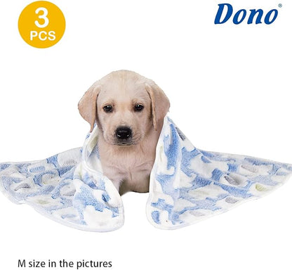 Dono 1 Pack 3 Dog Blankets, Soft Fluffy Fleece Pet Blanket Warm Sleep Mat Paw - Image 2