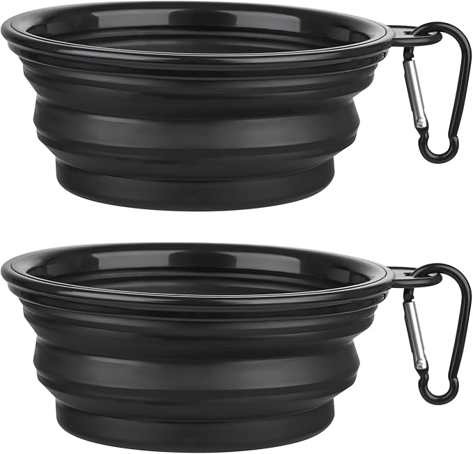 Dog Bowl Pet Collapsible Bowls, 2 Pack Collapsible Dog Water Bowls by SLSON