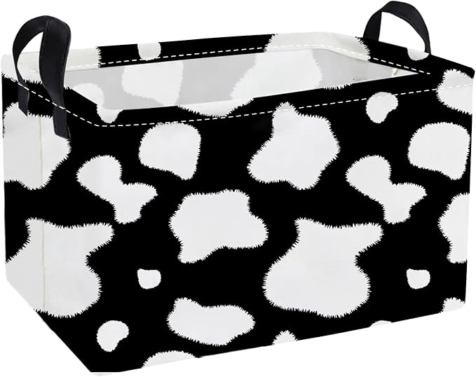 Essme Rectangular Cow Basket, Kids Storage Bins Organizer by ESSME