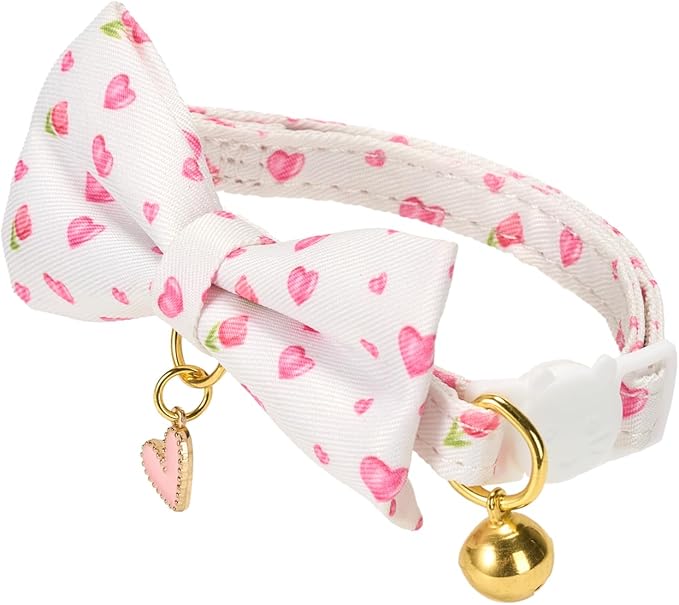 2 Pack Cat Collars, Removable Bowtie, Safety Breakaway Clasp, Adjustable - Image 5