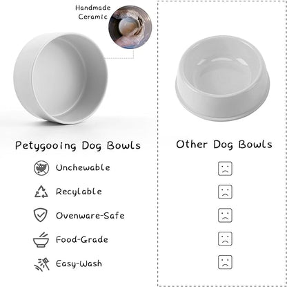 Petygooing 28 OZ Grey Elevated/Raised Ceramic Dog Bowl - Image 6