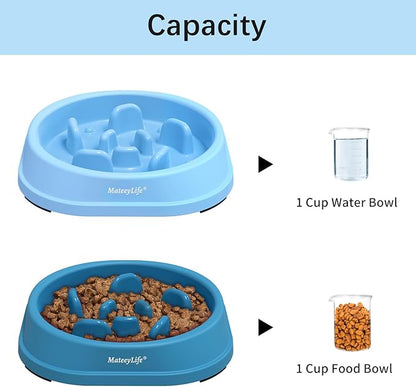MateeyLife Small Slow Feeder Cat Bowls 2PCS, Anti-Choking Puzzle Cat Food Bowls - Image 5