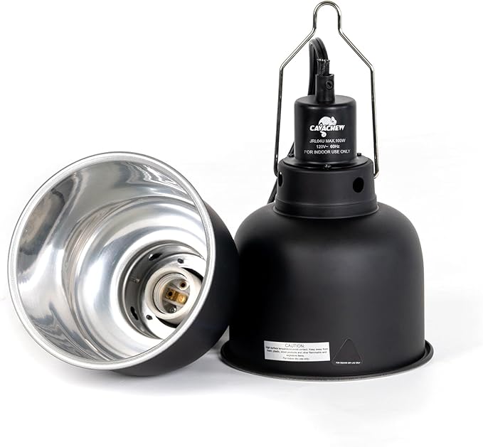 2 Pack Reptile Light Fixture, 5.5in Deep Dome Reptile Lamp Fixture, Optical - Image 2