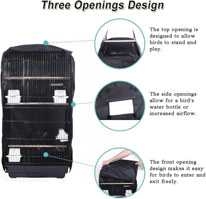 Bird Cage Cover Good Night Birdcage Cover Universal Blackout Bird Parrot Cage - Image 3