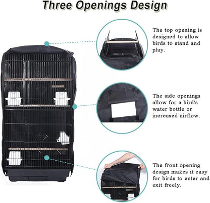 Bird Cage Cover Good Night Birdcage Cover Universal Blackout Bird Parrot Cage - Image 3