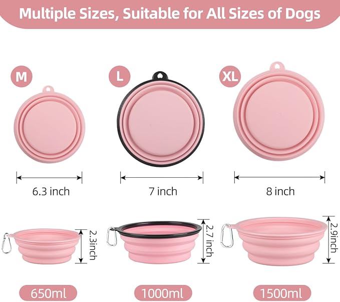 Kytely Collapsible Dog Bowls X-Large, 2 Pack Foldable Travel Bowls, Portable - Image 6