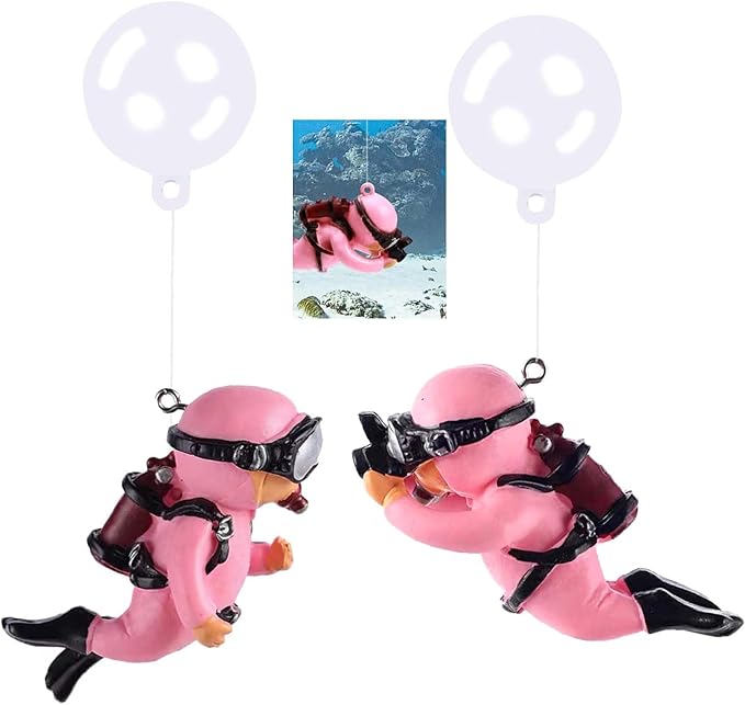 2-Pack Tank Decorations, Cute Little Diver, Aquarium Decoration Accessories by Wonflywithyou