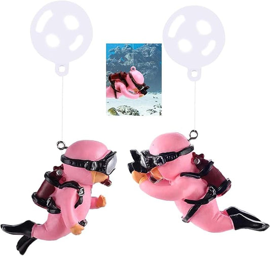 2-Pack Tank Decorations, Cute Little Diver, Aquarium Decoration Accessories by Wonflywithyou