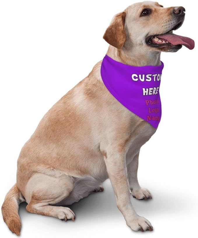 Custom Pet Scarf Dog Bandana, Personalized Triangle Bib Suitable - Image 2