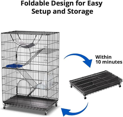 PawGiant 4-Tier Large Cat Cage Playpen, 51-inch Indoor/Outdoor Enclosure - Image 4