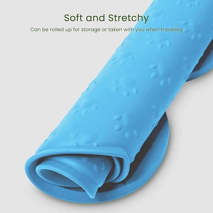 PWTAA Dog Food Mat Anti-Slip Silicone Dog Bowl Mat Thicker Pet Placemat - Image 7