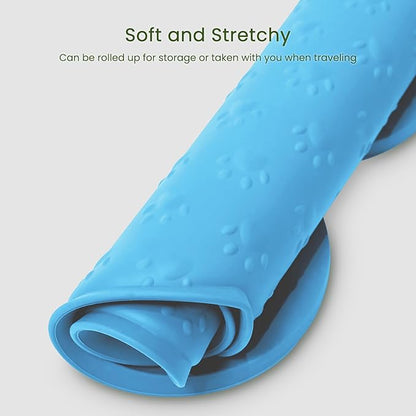 PWTAA Dog Food Mat Anti-Slip Silicone Dog Bowl Mat Thicker Pet Placemat - Image 7