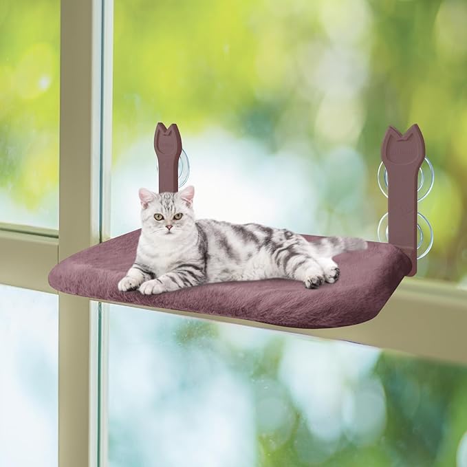 2 Pack Cat Window Perch, Cat Window Hammock Cordless Foldable Window Bed - Image 7