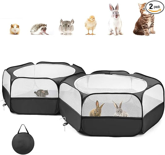 Pawaboo Small Animals Playpen, Portable Chicken Coop Run Large Chick Brooder by Pawaboo