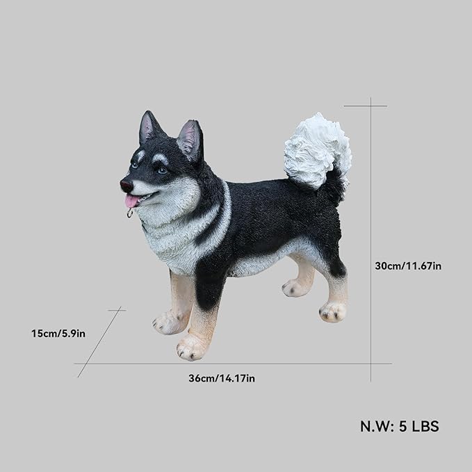 Shiba Inu Dog Garden Statue - Image 4