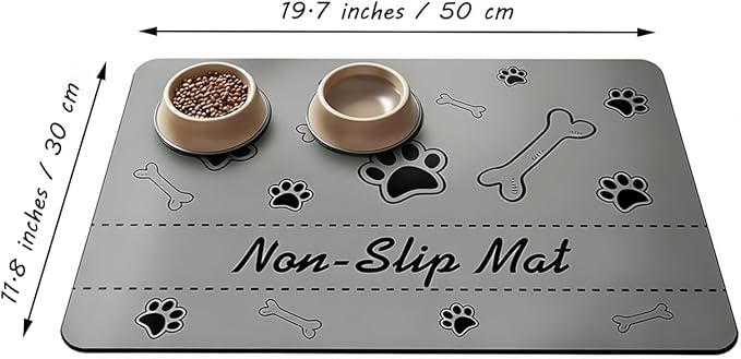 Pet Feeding Mat Dog Food Mat Placemats Non Slip Absorbent - Image 2