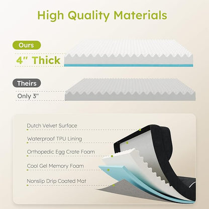 CWAWZ XXL Dog Bed for Extra Large Dogs, Giant Orthopedic Dog Bed - Image 3