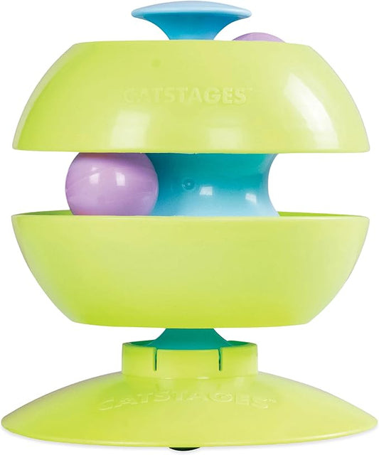 Catstages Twist-A-Ball 3-in-1 Convertible Cat Track Toy, Rolling Ball Toy by Catstages