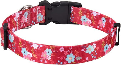 Mihqy Dog Collar with Bohemia Floral Tribal Geometric Patterns - Image 2