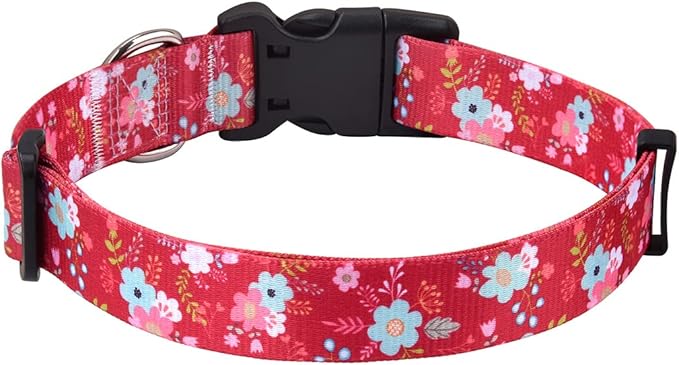 Mihqy Dog Collar with Bohemia Floral Tribal Geometric Patterns - Image 2