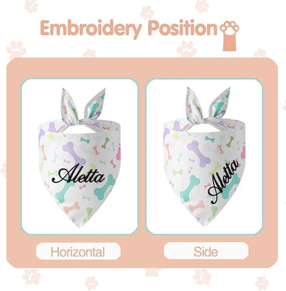 Personalized Dog Bandana Easter Custom Pet Scarf - Image 2