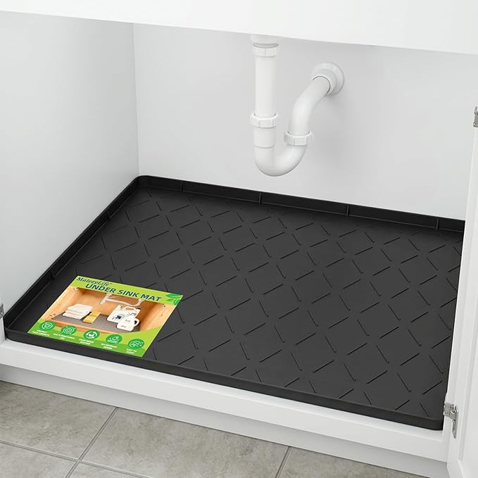 Mateeylife Under Sink Mats for Kitchen Waterproof 22"X19", Undersink by MateeyLife