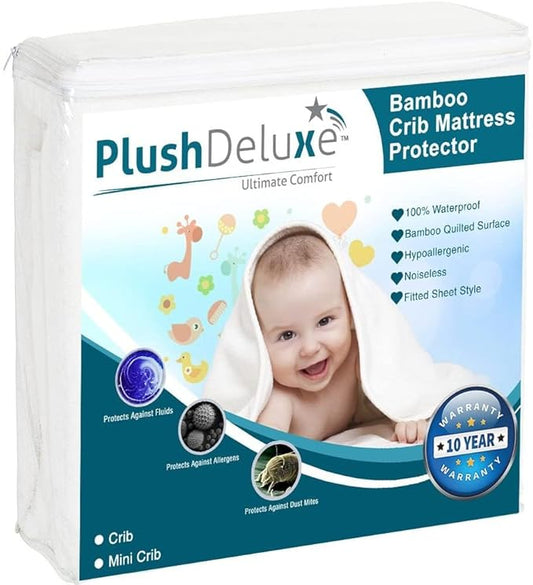 PlushDeluxe Pack and Play Mattress Protector, Waterproof Playard Pack N Play by PlushDeluxe
