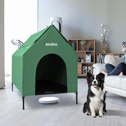 Zooba Outdoor Dog House – Weatherproof Elevated Pet Shelter, Breathable Mesh & - Image 6