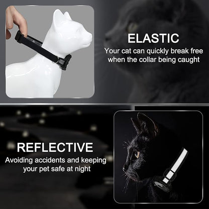 Reflective AirTag Cat Collar, Integrated Cat Tracker Collar - Image 2