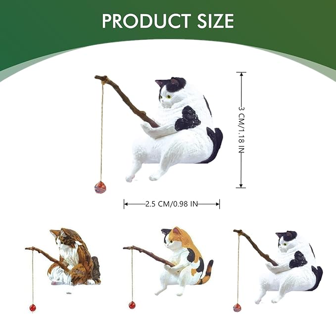 3 PCS Cute Fish Tank Figurines - Image 2