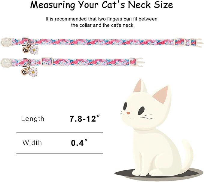 2 Pack Floral Cat Collars - Image 4