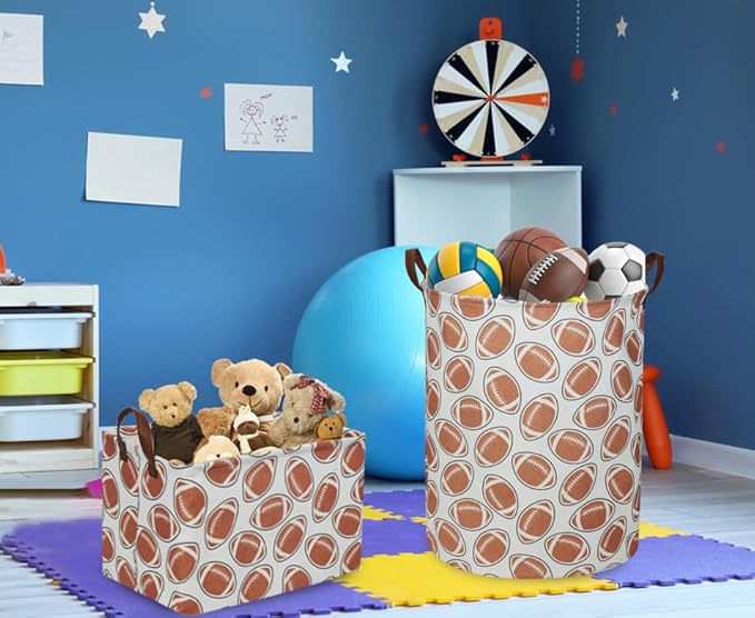 Essme Rectangular Football Baskets, Kids Storage Box, Toy Bin - Image 4