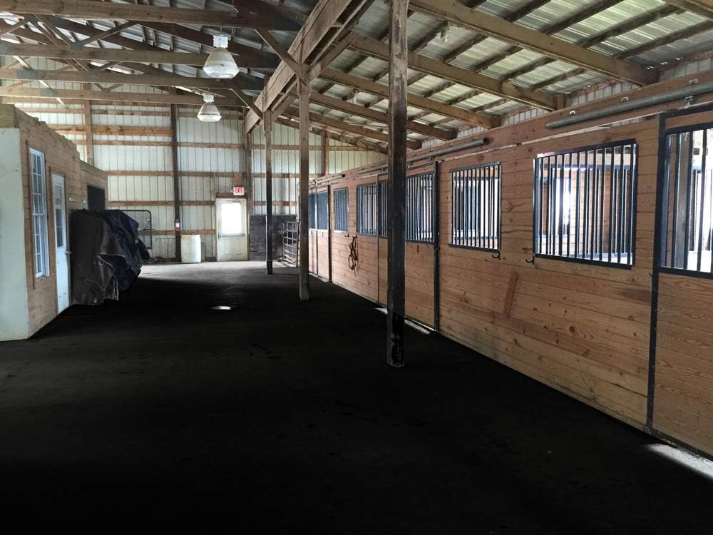 American Floor Mats - Horse/Stable Mats - Heavy Duty Stall Mats - Thick, Durable Rubber Flooring Solid Black 1/2" Thick – 4' x 50' Roll