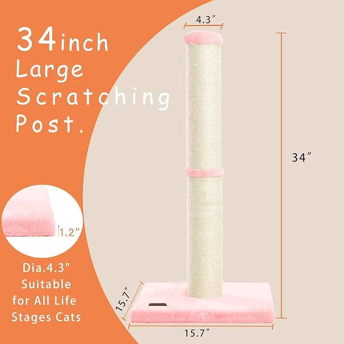 Karolpar 34inch Cat Scratching Post - Image 2