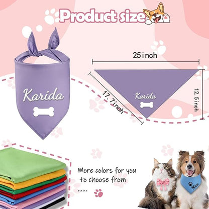 Personalized Dog Bandana, Custom Pet Scarf - Image 5