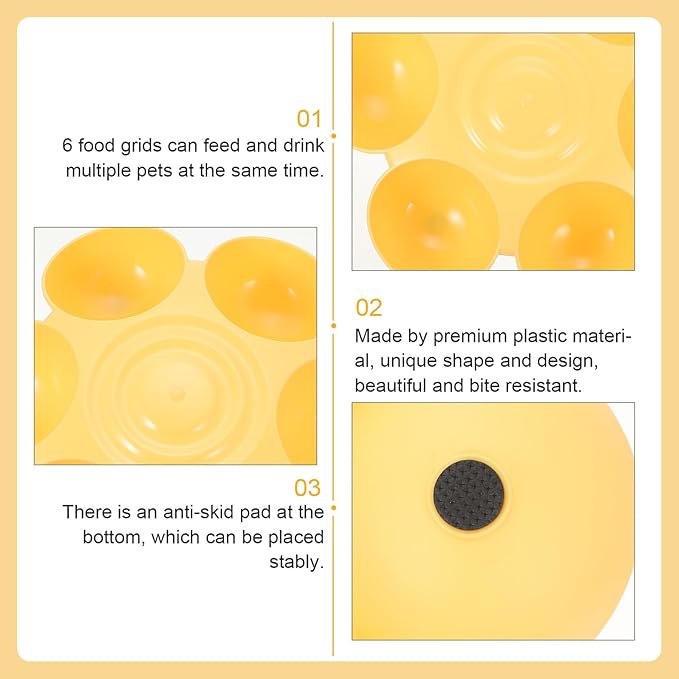 LALAFINA Multipurpose Plastic Pet Feeding Bowl Set - Image 3