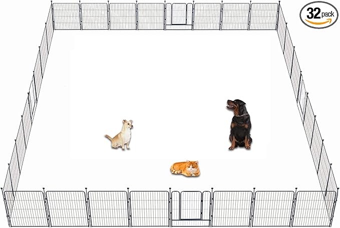 Dog Playpen, 32/40/45 Inch Height in Heavy Duty, Folding Indoor Outdoor by BestForYourPets