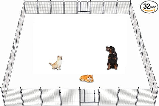 Dog Playpen, 32/40/45 Inch Height in Heavy Duty, Folding Indoor Outdoor by BestForYourPets