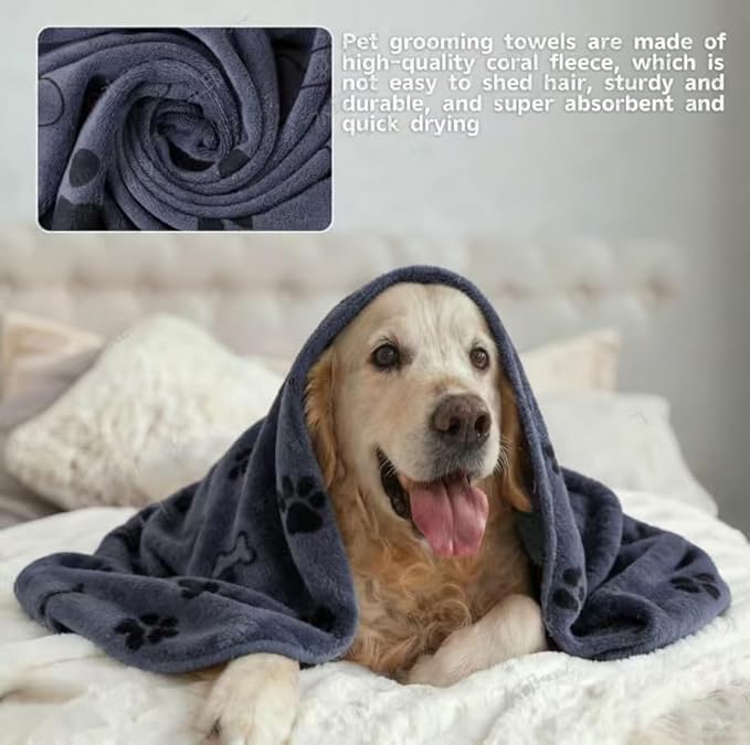 3PCS Dog Bath Supplies, Dog Bath Brush | Dog Washing Gloves | Dog Towel 40'' X - Image 8