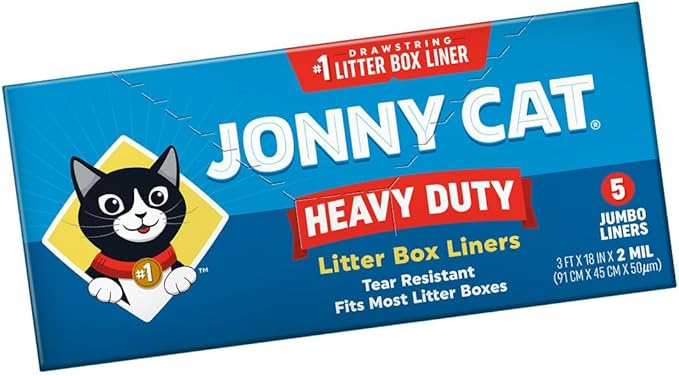 JONNY CAT Litter Box Liners, Heavy Duty Drawstring Liners, 5 Liners per Box - Image 5