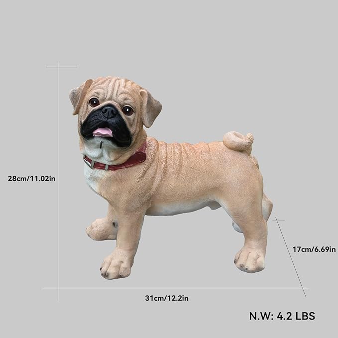 Pug Dog Garden Statue - Image 5