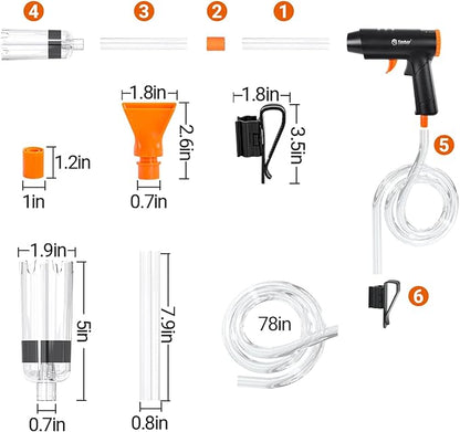 Yaubay 132GPH Manual Aquarium Gravel Cleaner, Fish Tank Siphon Vacuum Cleaner - Image 7