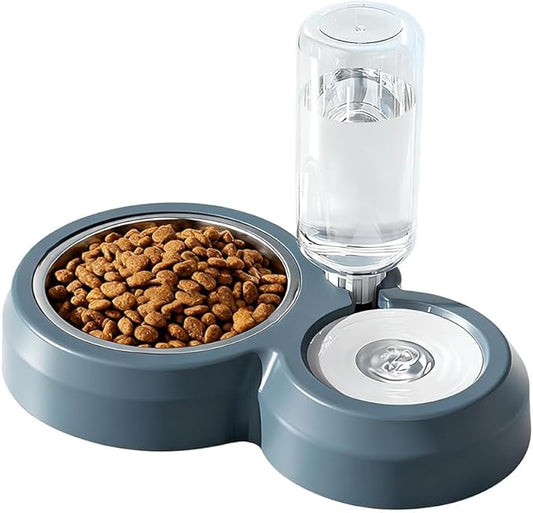Double Dog Cat Bowls, Cat Food and Water Bowl Set by Unknown